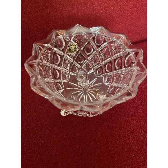 Bowl footed Golden Crown Crystal - Picture 6 of 8
